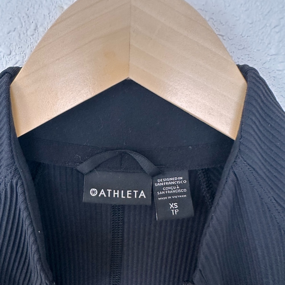 Athleta Salutation Ribbed Black Jacket - image 4